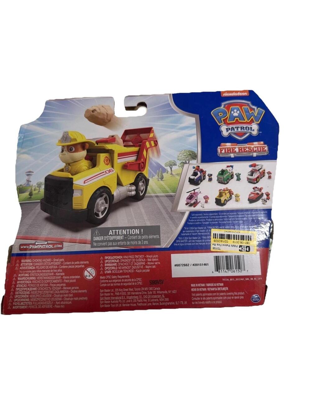 PAW Patrol Fire Rescue Rubble Brand New In Box - Picture 2 of 3